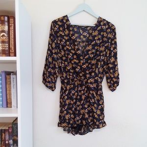 Floral Long Sleeve Romper